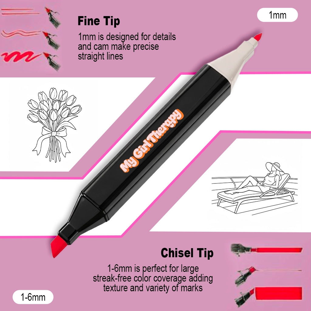 Full color range of 80 acrylic markers in pastel and vibrant tones arranged neatly for creative coloring