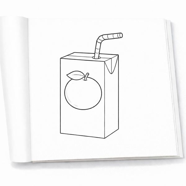 Open food coloring book pages featuring cute and relaxing food illustrations