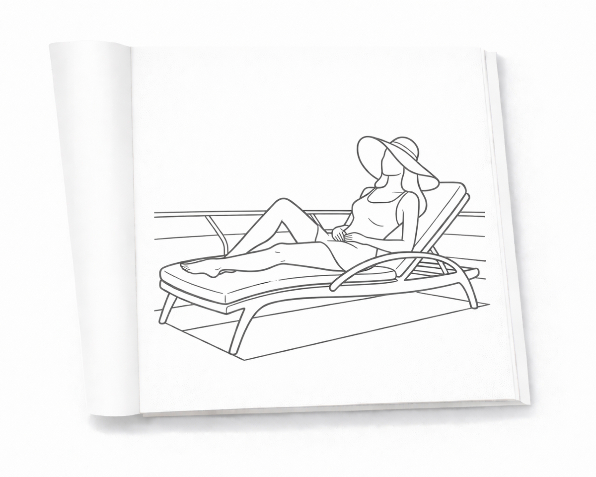 Preview of luxury themed coloring book for calm and mindful creativity