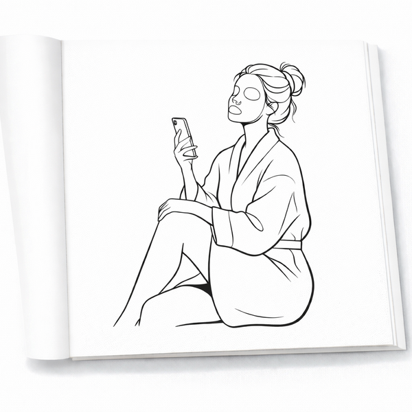 Preview of self care coloring book designed for calm and mindful breaks