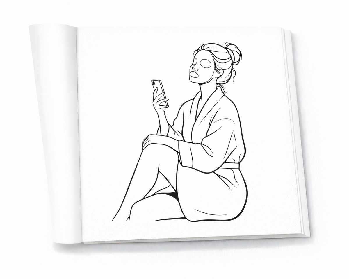 Preview of self care coloring book designed for calm and mindful breaks